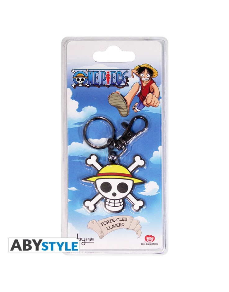 One Piece Luffy Skull Metal Keychain
