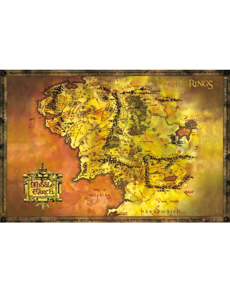 The Lord of The Rings Classic Map 61 x 91.5cm Maxi Poster
