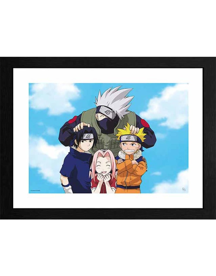 Naruto Photo Team 7 30 x 40cm Framed Collector Print