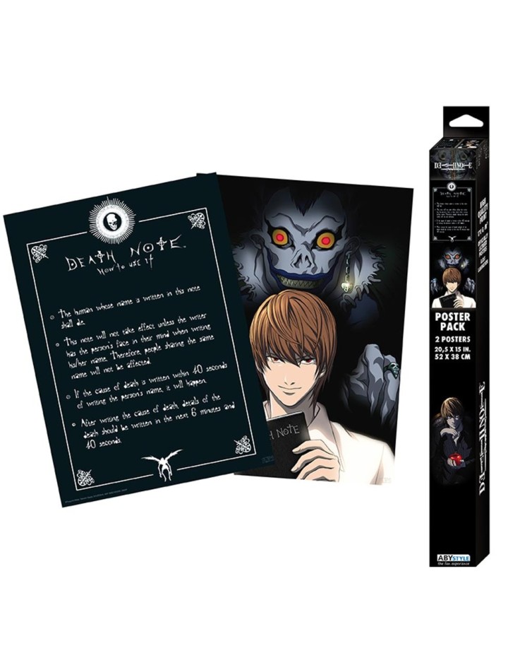 Death Note Light & Death Note 52 x 38" Chibi Poster Set
