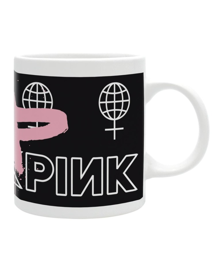 Black Pink Drip Mug