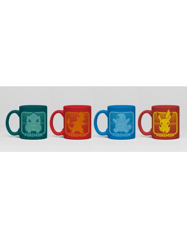 Pokémon Kanto Partners Set of 4 Espresso Mugs