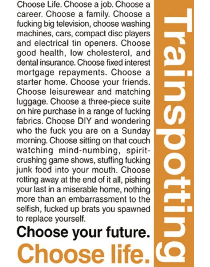 Trainspotting Quotes 61 x 91.5cm Maxi Poster
