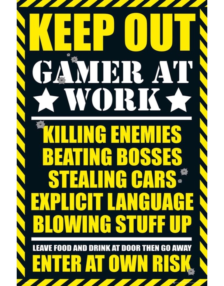 Gaming Keep Out 61 x 91.5cm Maxi Poster