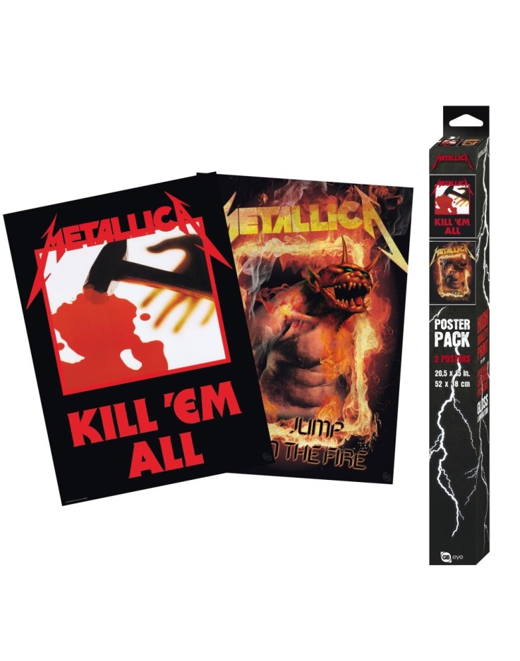 Metallica Kill'Em All/Fire Guy 52 x 38" Chibi Poster Set
