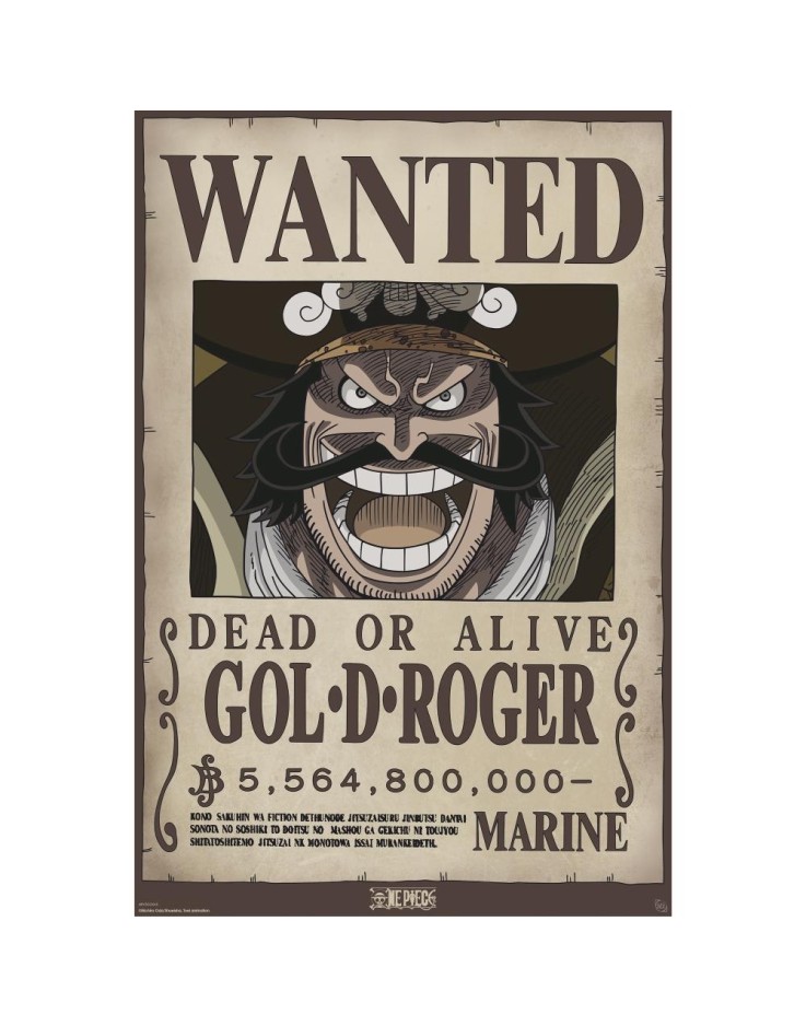 One Piece Wanted Gol .D. Roger 61 x 91.5cm Maxi Poster 