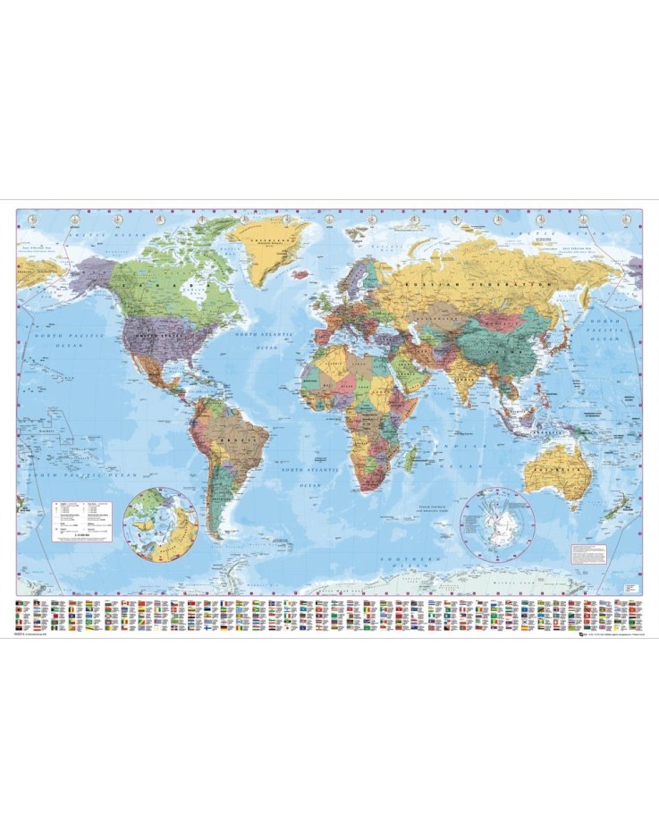GB eye World Maps Map Giant 140 x 100cm Maxi Poster