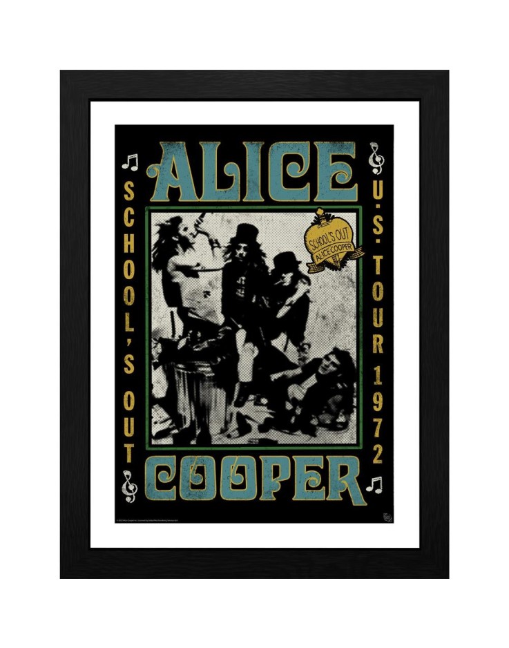 Alice Cooper School's Out Tour 30 x 40cm Framed Collector Print