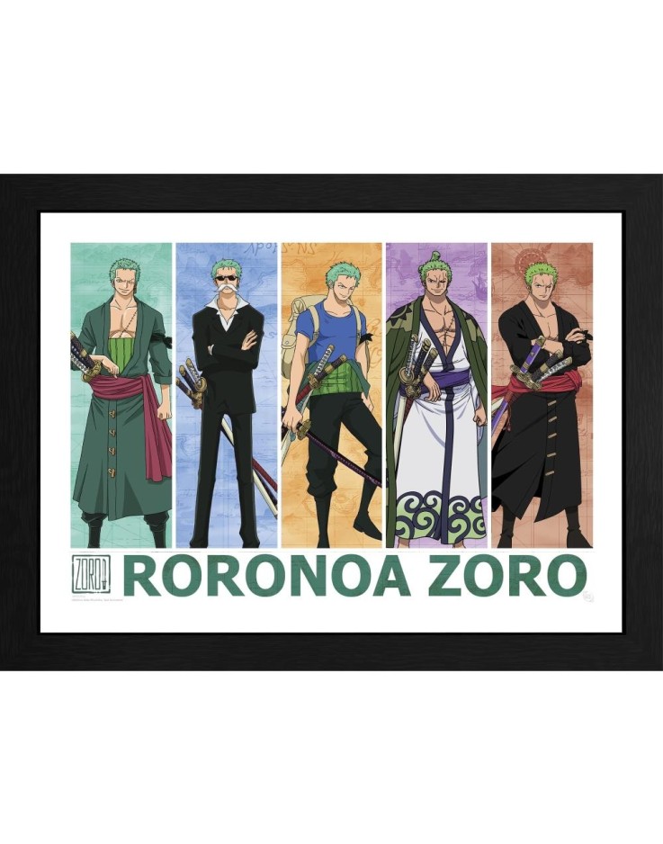 One Piece Pirate Hunter Zoro 30 x 40cm Framed Collector Print