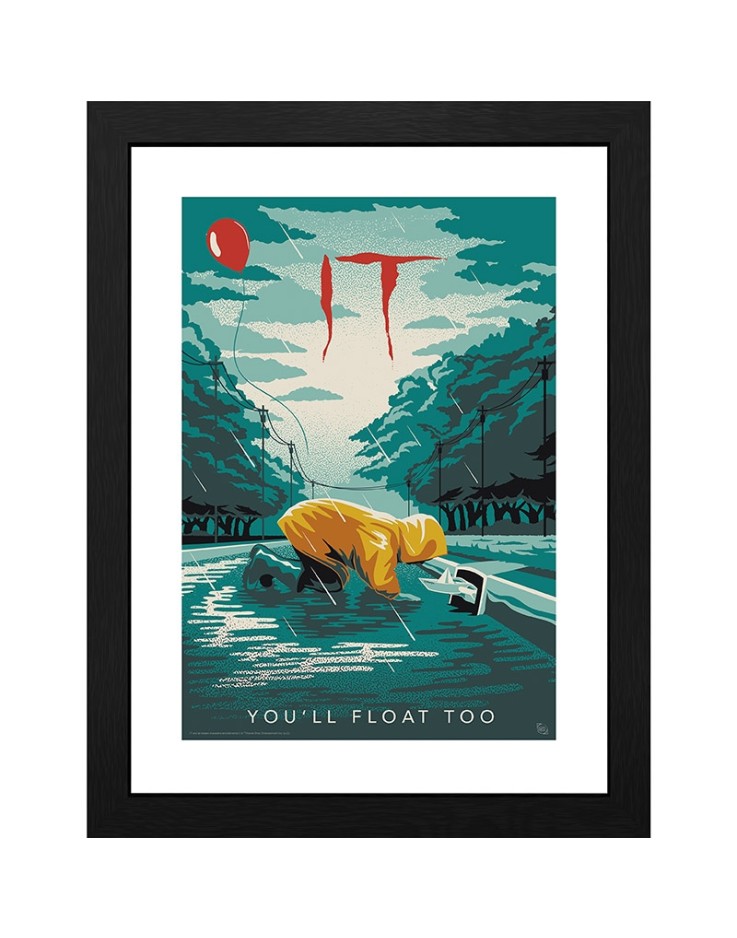 IT Georgie You'll Float Too 30 x 40cm Framed Collector Print
