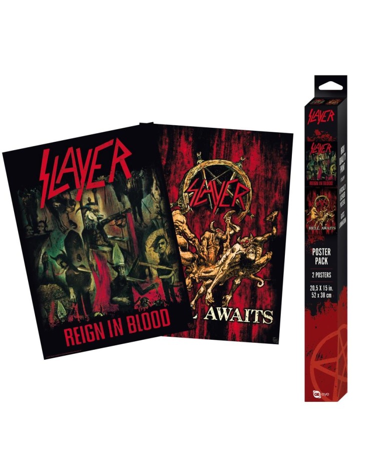Slayer Reign in Blood/Hell Awaits 52 x 38" Chibi Poster