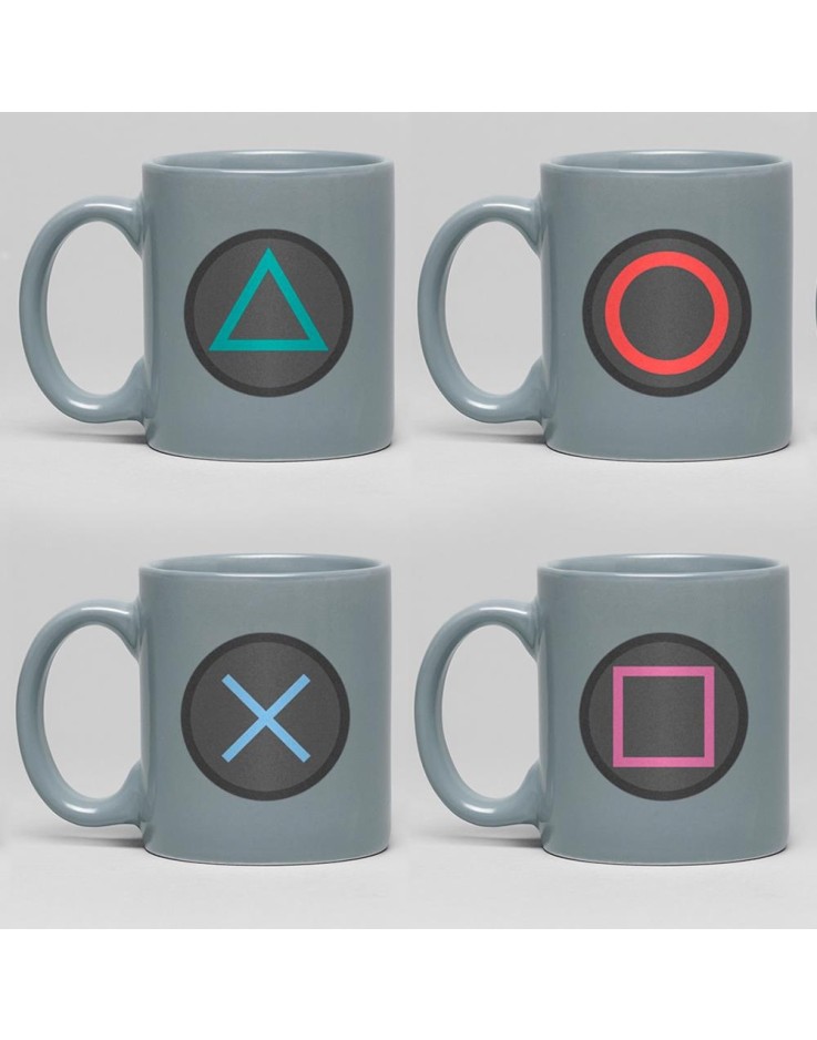 Playstation Buttons Set of 4 Espresso Mugs