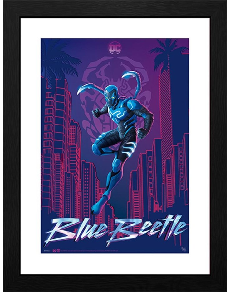 DC Comics Blue Beetle Movie Poster 30 x 40cm Framed Collector Print