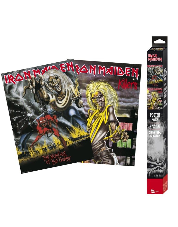 Iron Maiden Killers/Number of the Beast 52 x 38" Chibi Poster Set