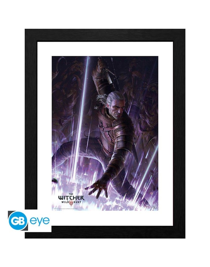 The Witcher Geralt 30 x 40cm Framed Collector Print