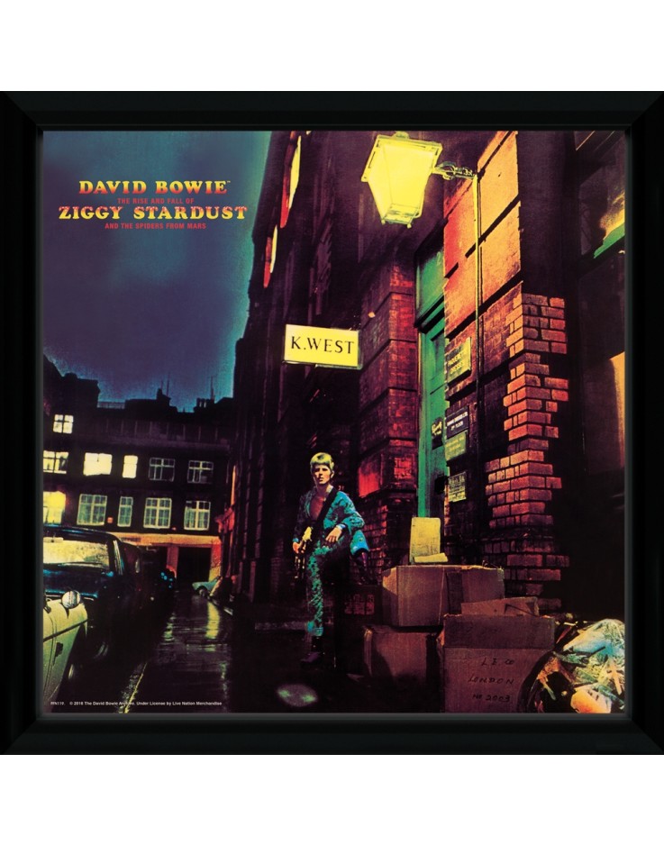 David Bowie Ziggy Stardust 30 x 30cm Framed Collector Print
