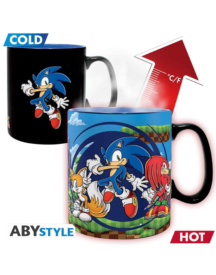 Sonic the Hedgehog Sonic & Robotnik Heat Change Mug