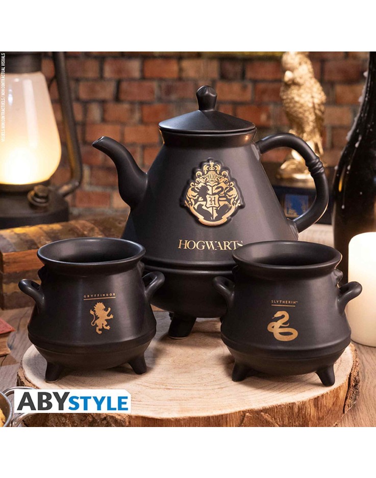 Harry Potter Hogwarts Cauldron Ceramic Premium Teapot & Mugs Set