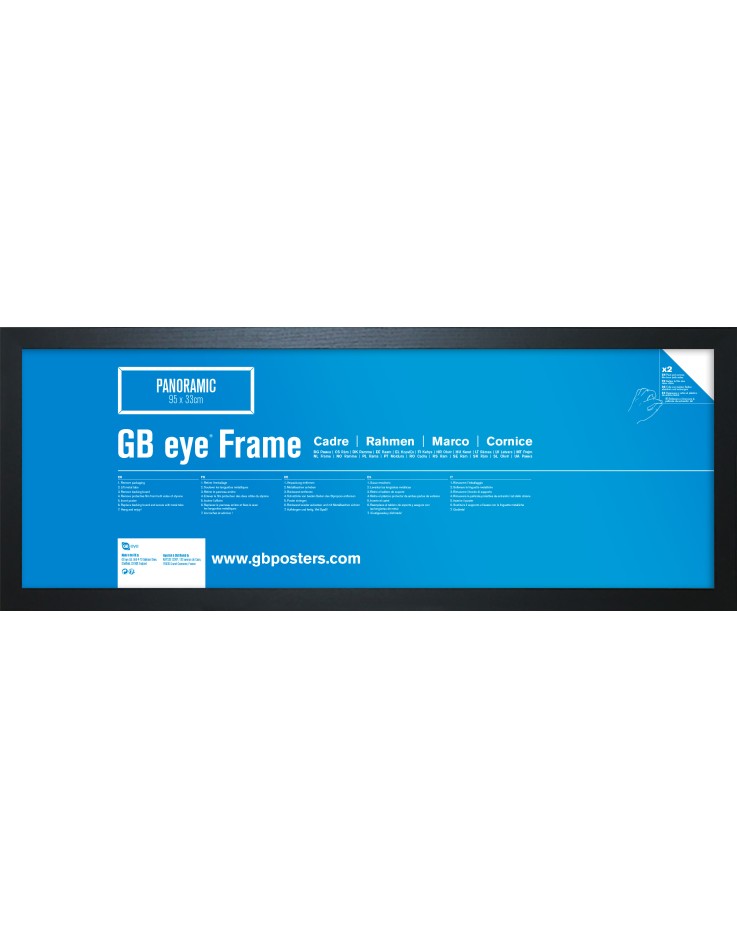 GB Eye Contemporary Wooden Black Picture Frame - 33 x 95cm