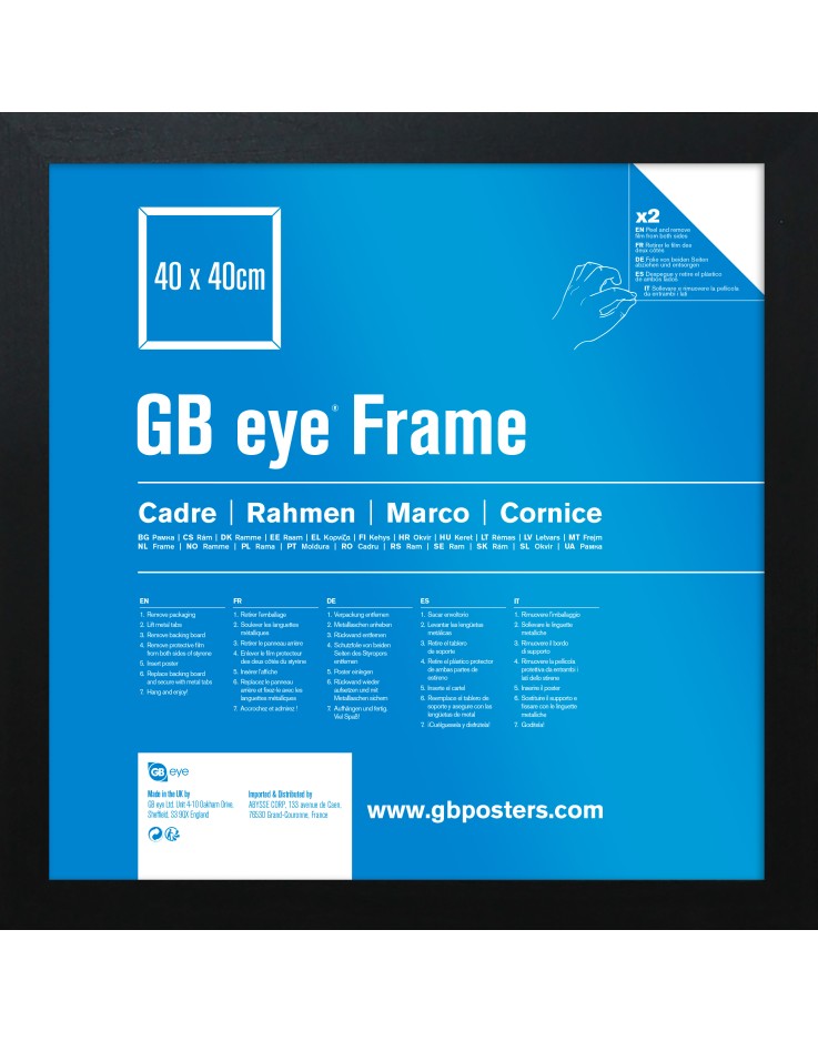 GB Eye Contemporary Wooden Black Picture Frame - 40 x 40cm