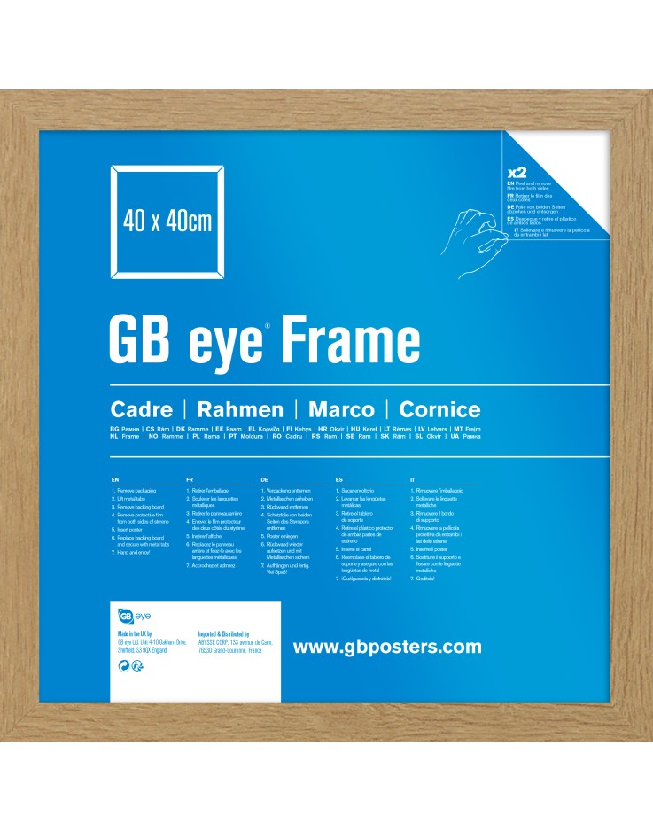 GB Eye Contemporary Wooden Oak Picture Frame - 40 x 40cm