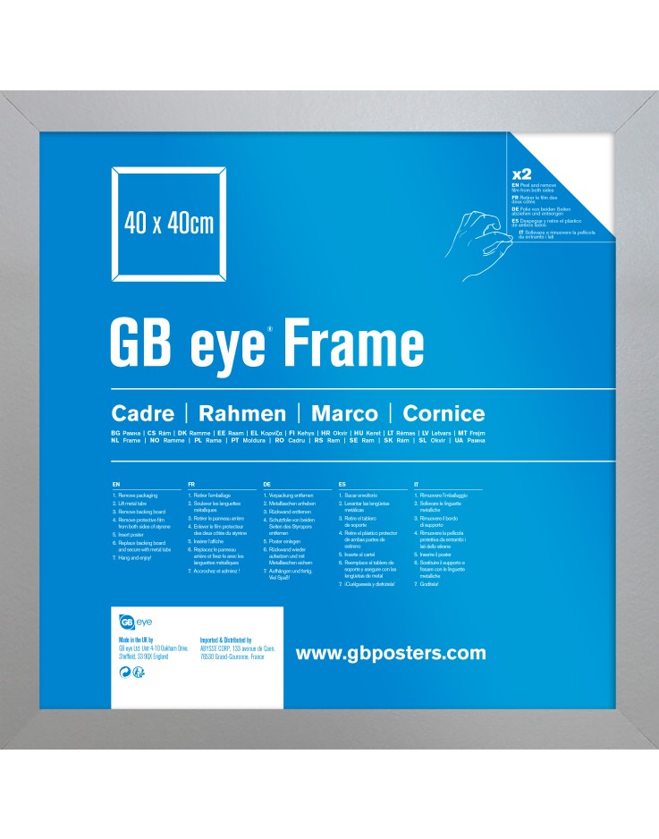 GB Eye Contemporary Wooden Grey Picture Frame - 40 x 40cm
