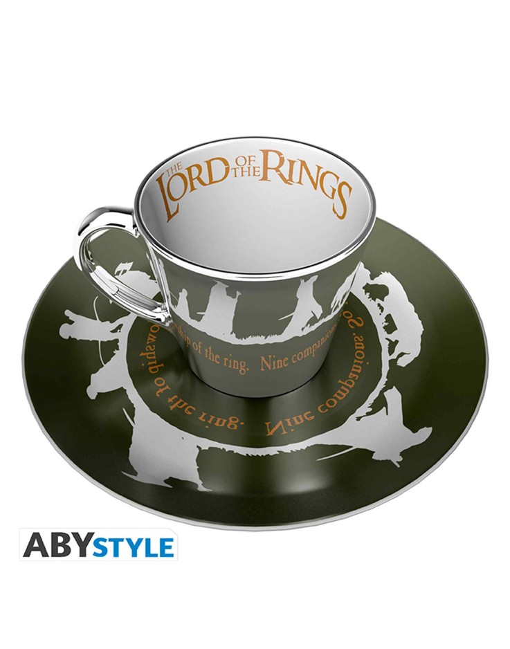 The Lord of The Rings Fellowship Collectors Plate & Mirror Mug Set