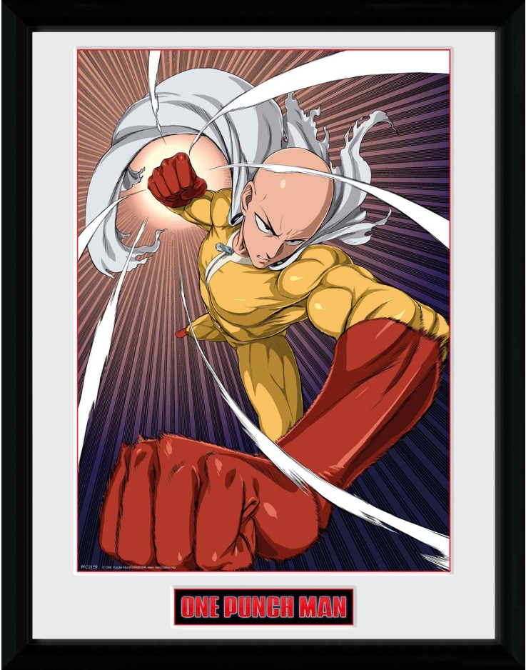 One Punch Man Speed Punch 30 x 40cm Framed Collector Print