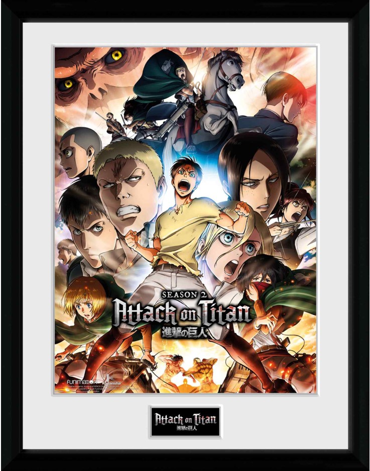 Attack On Titan Collage Key Art 30 x 40cm Framed Collector Print
