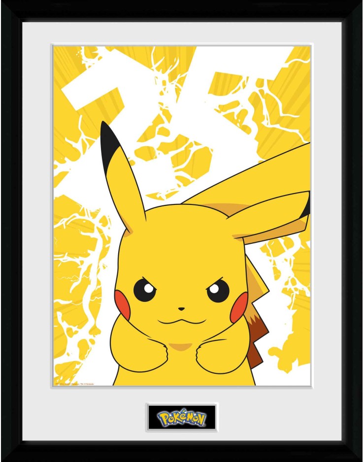 Pokémon Pikachu Lightning 25 30 x 40cm Framed Collector Print