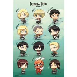Attack On Titan Chibi Characters 61 x 91.5cm Maxi Poster