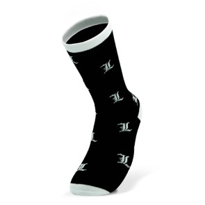 Death Note L One Size Socks - Black & White