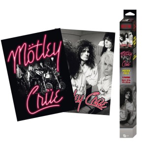 Mötley Crüe Neon Pink/Straightjackets 52 x 38" Chibi Poster