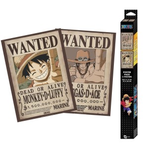 One Piece Luffy & Ace Chibis 52 x 38" Chibi Poster Set
