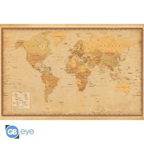Harper Collins Antique World Map 61 x 91.5cm Maxi Poster