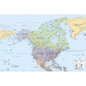 Harper Collins North America Extended Map 61 x 91.5cm Maxi Poster