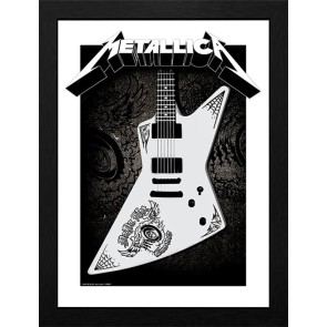 Metallica Papa Het Guitar 30 x 40cm Framed Collector Print