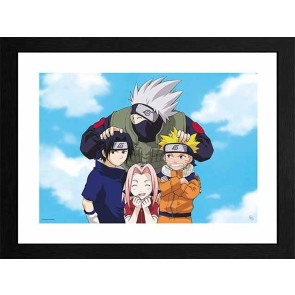 Naruto Photo Team 7 30 x 40cm Framed Collector Print