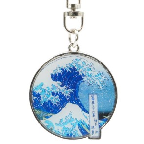 Hokusai Great Wave Metal Keychain