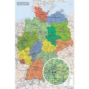 World Maps Germany Map 61 x 91.5cm Maxi Poster
