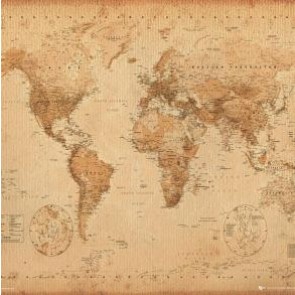 World Maps Antique Style Mini Poster