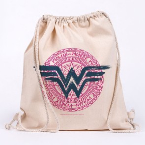 DC Comics Wonder Woman Logo Draw String Canvas Eco Bag