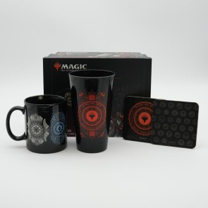 Magic the Gathering Planeswalker Mug, 400ml Glass & 2 Coasters Collectable Gift Box