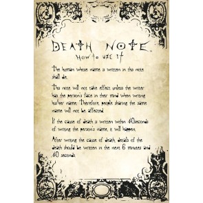 Death Note Rules 61 x 91.5cm Maxi Poster