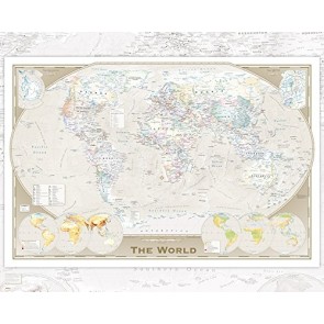 World Maps Triple Projection Mini Poster