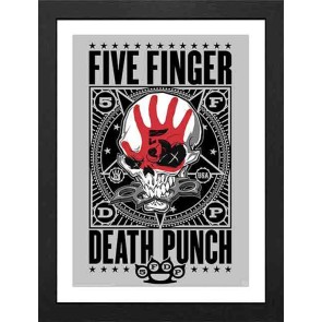 Five Finger Death Punch Punchagram 30 x 40cm Framed Collector Print