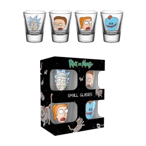 Rick & Morty Faces Shot Glasses - Set of 4