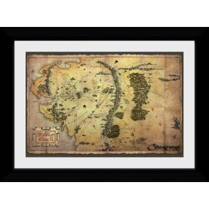 The Hobbit Map 50 x 70cm Framed Collector Print