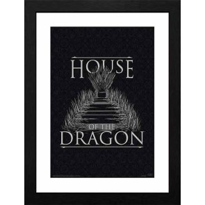 Game of Thrones House of The Dragon Iron Throne  30 x 40cm Framed Collector Print