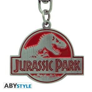 Jurassic Park Metal Logo Metal Keychain